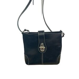 Persaman New‎ York black leather purse, Made in ITALY.